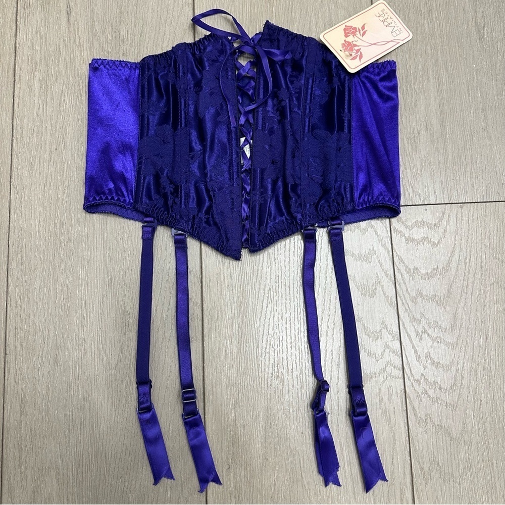 Vintage Empire Intimates Corset Purple SZ XLarge Regency Glam NWT READ